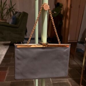 Elegant Gray Chain Clutch